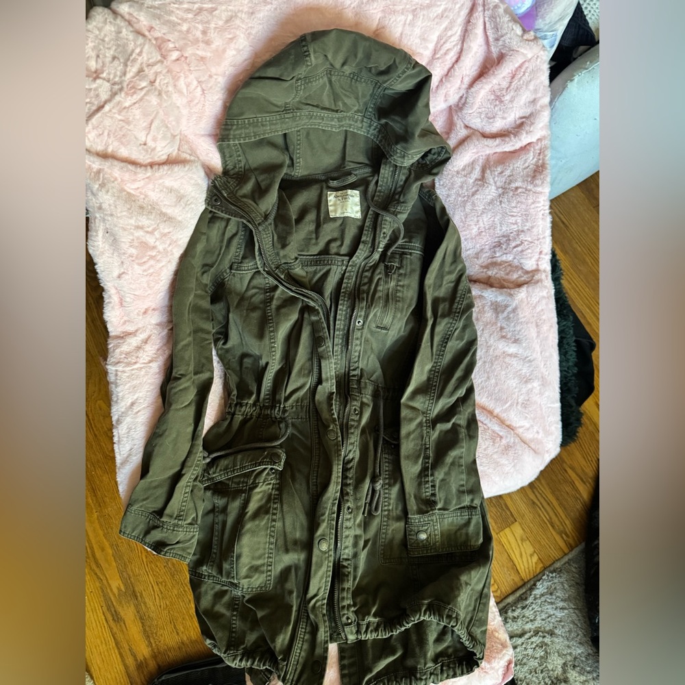 Abercrombie & Fitch Bella Swan Twilight Dark Green Long Jacket Parka | Small